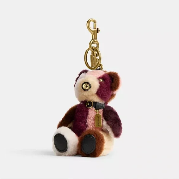 Coach | Accessories | Bear Bag Charm In Patchwork Shearling  display picture 3